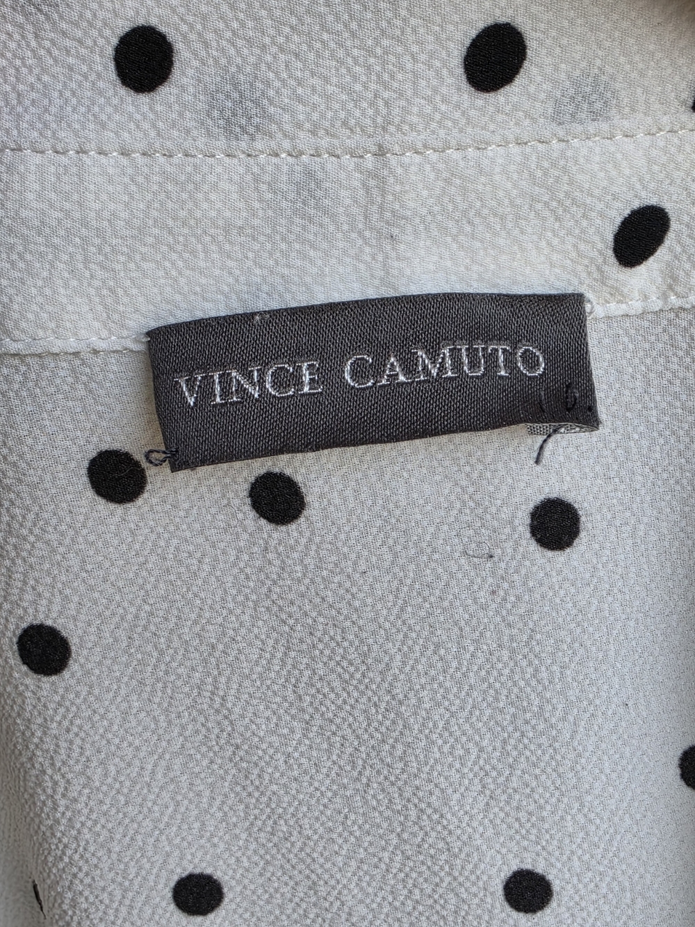 Vince Camuto White Polka Dot Blouse - Picture 5 of 5